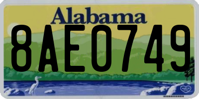 AL license plate 8AE0749