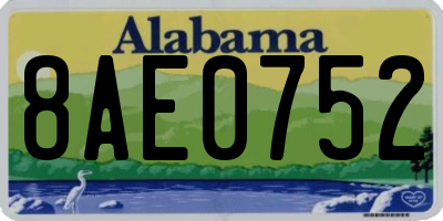AL license plate 8AE0752