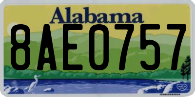 AL license plate 8AE0757