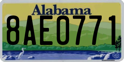 AL license plate 8AE0771