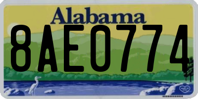 AL license plate 8AE0774