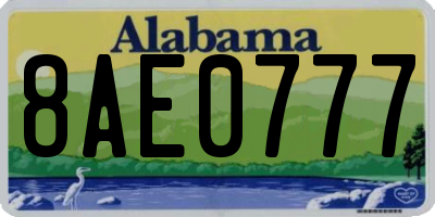 AL license plate 8AE0777