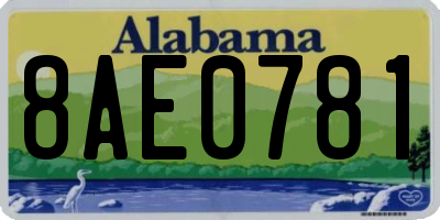 AL license plate 8AE0781