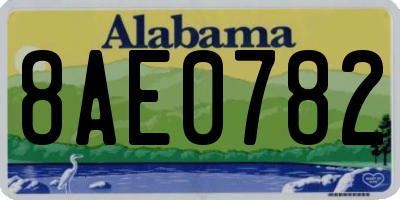 AL license plate 8AE0782