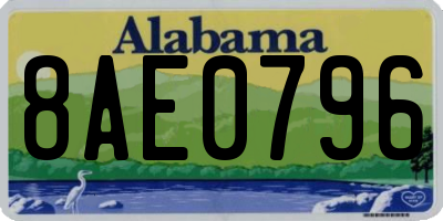AL license plate 8AE0796