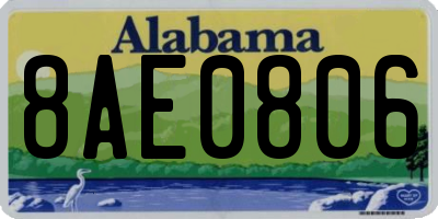 AL license plate 8AE0806