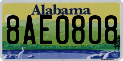 AL license plate 8AE0808