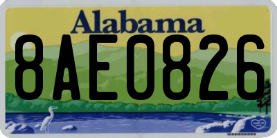AL license plate 8AE0826
