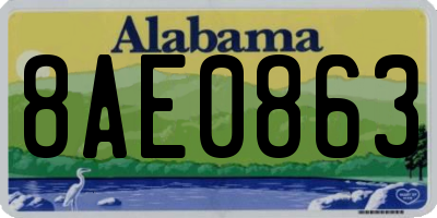 AL license plate 8AE0863