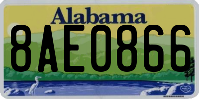 AL license plate 8AE0866
