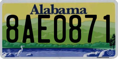 AL license plate 8AE0871