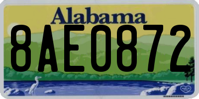 AL license plate 8AE0872