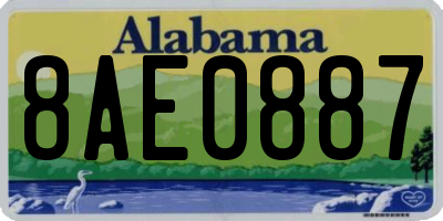 AL license plate 8AE0887