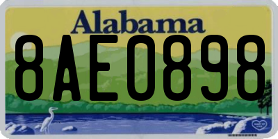 AL license plate 8AE0898