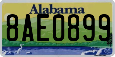 AL license plate 8AE0899