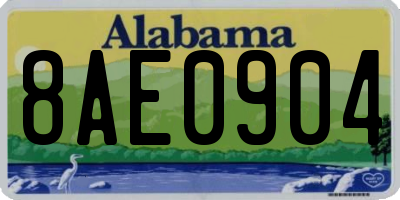 AL license plate 8AE0904