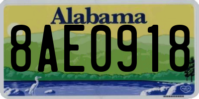 AL license plate 8AE0918