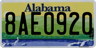 AL license plate 8AE0920