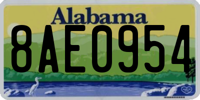 AL license plate 8AE0954