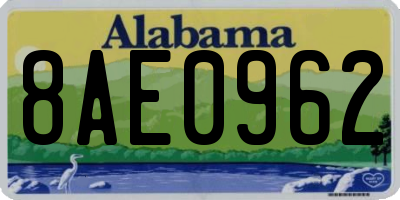 AL license plate 8AE0962
