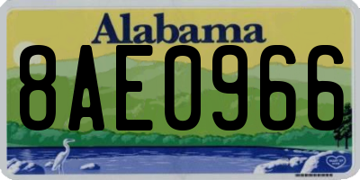 AL license plate 8AE0966