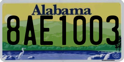 AL license plate 8AE1003
