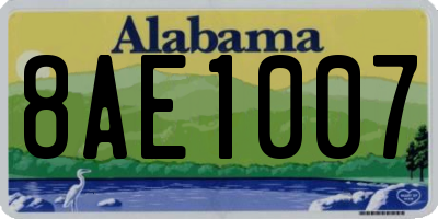 AL license plate 8AE1007