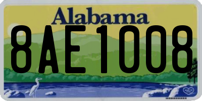 AL license plate 8AE1008