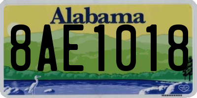 AL license plate 8AE1018