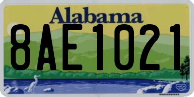 AL license plate 8AE1021
