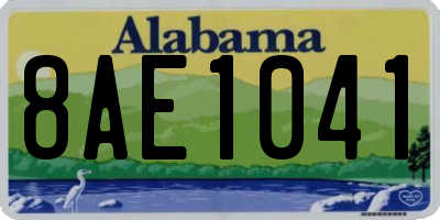 AL license plate 8AE1041