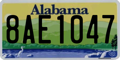 AL license plate 8AE1047