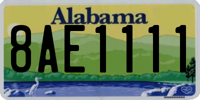 AL license plate 8AE1111