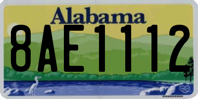 AL license plate 8AE1112