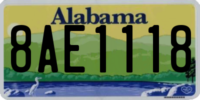 AL license plate 8AE1118