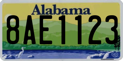 AL license plate 8AE1123