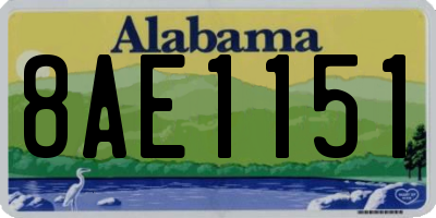 AL license plate 8AE1151
