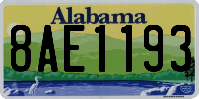AL license plate 8AE1193
