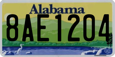 AL license plate 8AE1204