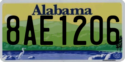 AL license plate 8AE1206
