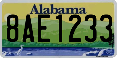 AL license plate 8AE1233