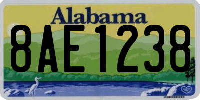 AL license plate 8AE1238