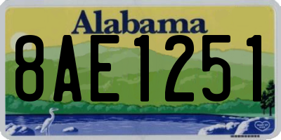 AL license plate 8AE1251
