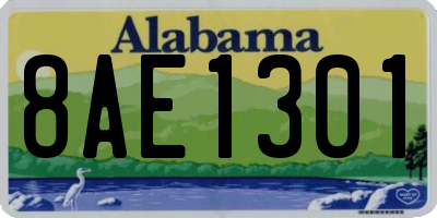 AL license plate 8AE1301