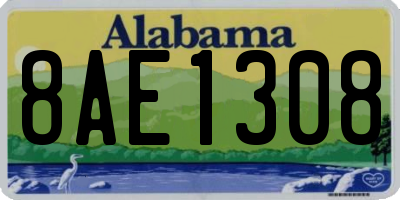 AL license plate 8AE1308