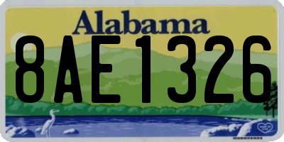 AL license plate 8AE1326
