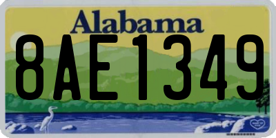 AL license plate 8AE1349
