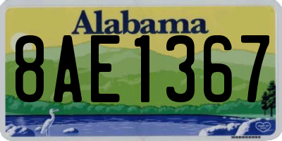 AL license plate 8AE1367