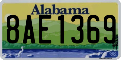 AL license plate 8AE1369