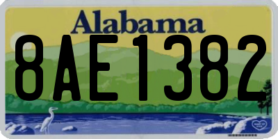 AL license plate 8AE1382